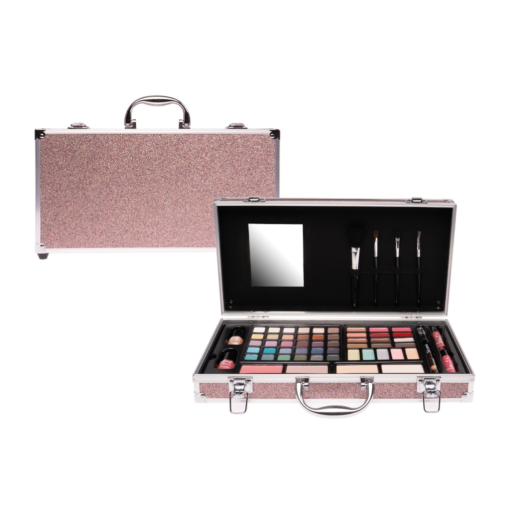 Make-up kufrík Casuelle trblietavá ružová