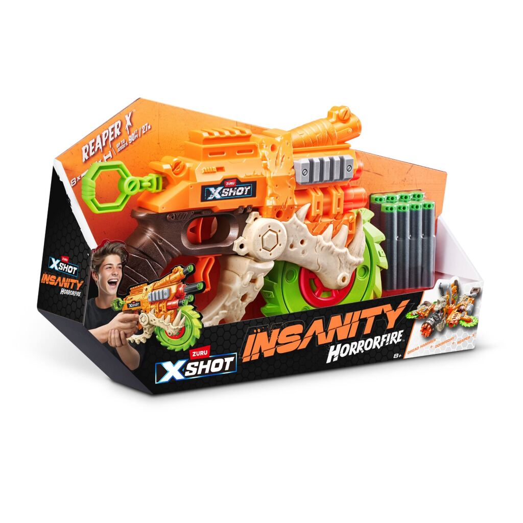 Zuru X-Shot Horror Fire Reaper Blaster + 8 šípok
