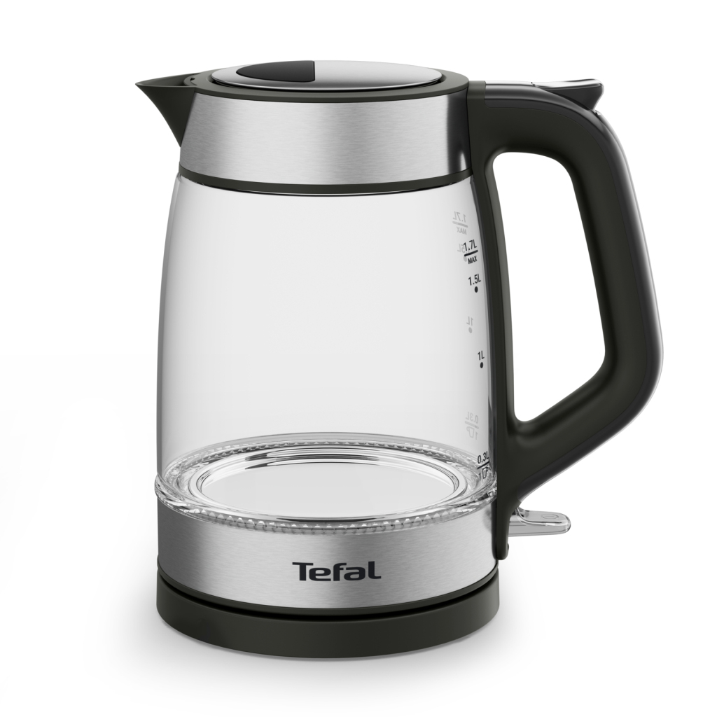 Tefal KI6058 Sklenená kanvica 1,7 l 2200 W čierna/nehrdzavejúca oceľ