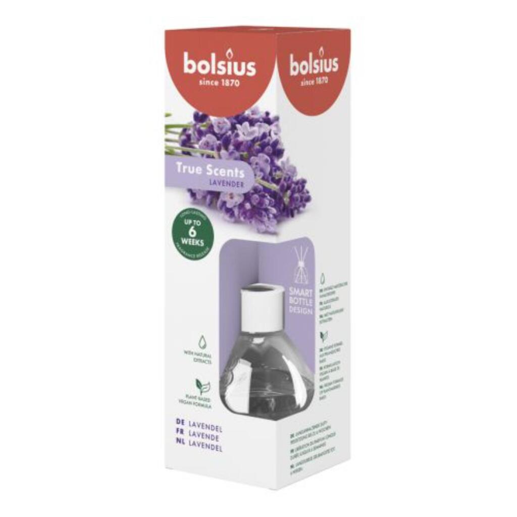 Bolsius True Scents Vonná tyčinka do difuzéra s vôňou francúzskej levandule 60 ml
