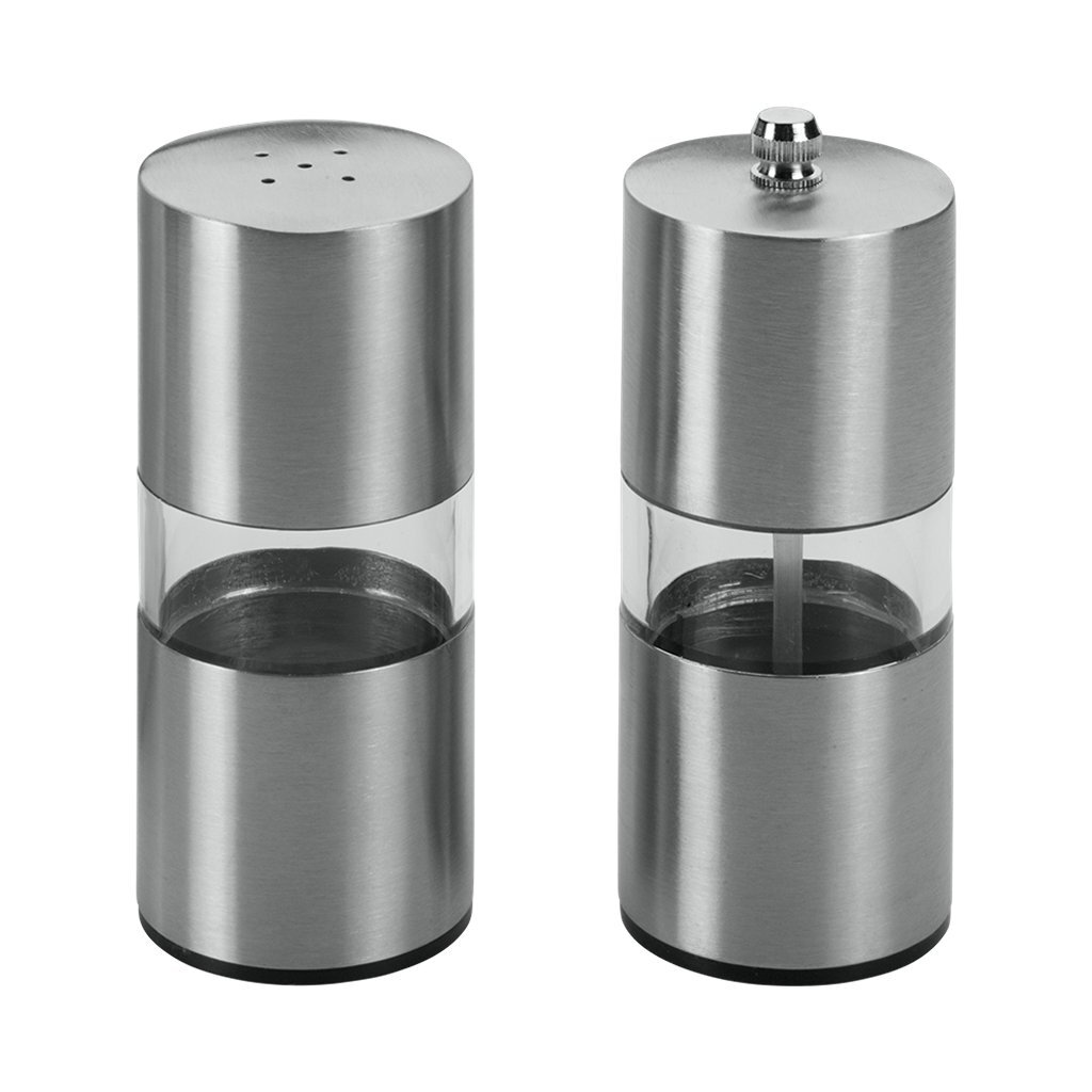Soľnička + mlynček na korenie Metaltex 13 cm nehrdzavejúca oceľ/akryl