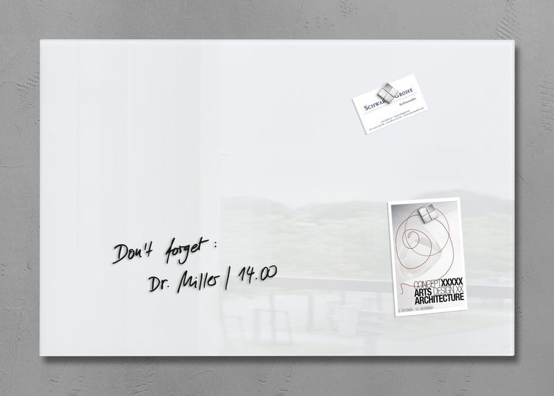 Sigel SI-GL121 Sklenená magnetická tabuľa Artverum 600x400x15mm biela