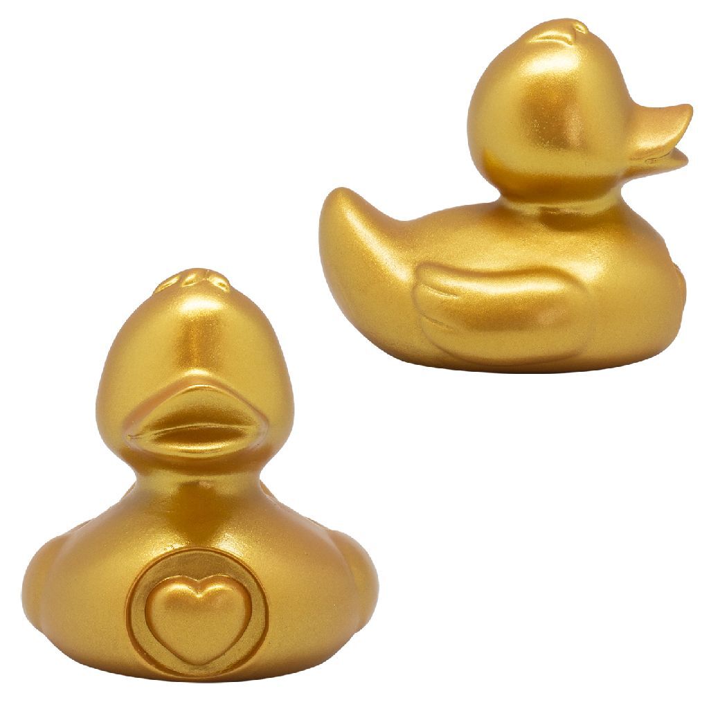 Lilalu Moje srdce Zlatá gumená kačička