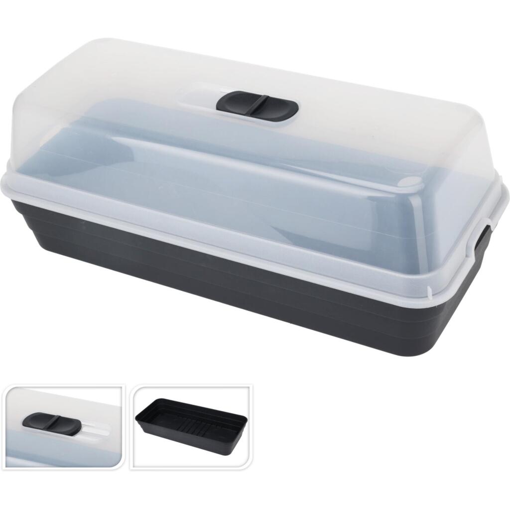 Pestovateľský box 53x23x20 cm Antracit/Priehľadný
