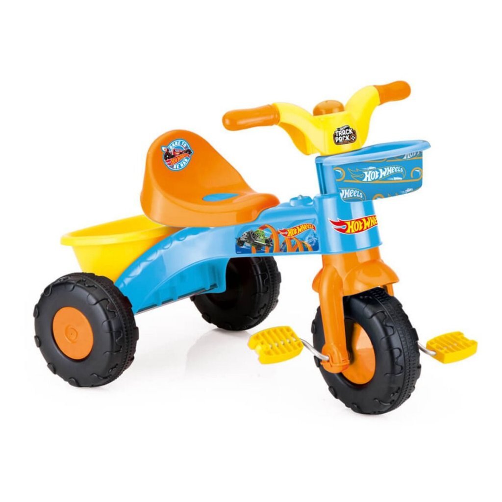 Dolu Hot Wheels Trojkolka + Zvuk 50x64x46 cm Oranžová/Modrá/Žltá