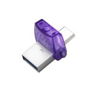 USB flash disk Kingston DataTraveler microDuo 3C Oceľ 128 GB (1 kusov)