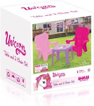 Dolu Unicorn Pink Stôl so stoličkami