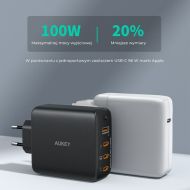 Stenová nabíjačka Aukey PA-B7S Čierna 100 W