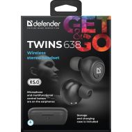 In - Ear Bluetooth slúchadlá Defender Twins 638 Čierna