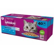 Snack for Cats Whiskas 40 x 85 g Lososová Tuniak Ryby Treska