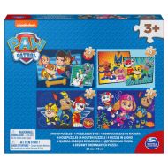 Krabička od topánok Paw Patrol 4 drevené puzzle 12-16-20-24 kusov