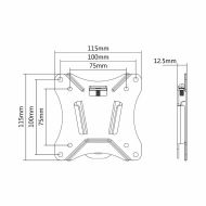 Držiak na televíziu Neomounts NM-W25BLACK 10" 30" 25 kg