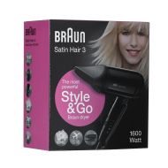 Fén Braun Satin Hair 3 Style&Go Čierna 1600 W