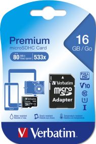 Verbatim microSDHC 16 GB Class 10, Speicherkarte