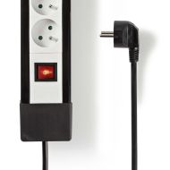 Nedis EXSO830F1PRO Power Strip Protected Contact 8-cestný 3,00 M čierny/biely