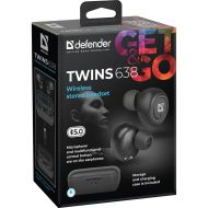 In - Ear Bluetooth slúchadlá Defender Twins 638 Čierna