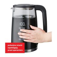 Kanvica Feel Maestro MR-049 Čierna Transparentná Sklo Borokremičité sklo 2200 W 1,7 L