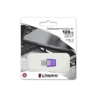 USB flash disk Kingston DataTraveler microDuo 3C Oceľ 128 GB (1 kusov)