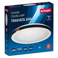 Stropné svetlo Activejet AJE-TRAVIATA 36W Biela Čierna 80 36 W (4000 K)