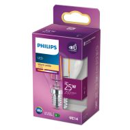 Philips LED klasická sviečková lampa 25 W E14 teplá biela