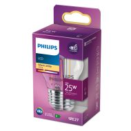 Philips LED klasická sviečková lampa 25W E27 teplá biela