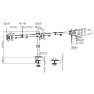 Držiak monitoru GEMBIRD MA-D3-01 17" 27"