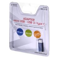 Adaptér Micro USB a USB-C Savio AK-31 / B