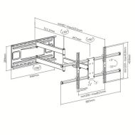 Nástenný Držiak Techly ICA-PLB 490 43" 80"