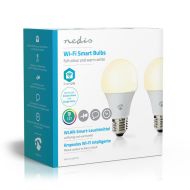 Nedis WIFILC21WTE27 Wi-Fi Smart LED žiarovky plnofarebné a teplé biele E27 2-balenie