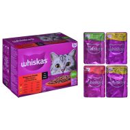 Krmivo pre mačky Whiskas Classic Meals Kurča Teľacie mäso Baránok Vtáky 12 x 85 g