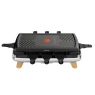 Raclette Tefal RE610D 3v1 pre 8 osôb čierna/nehrdzavejúca oceľ/drevo