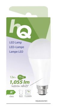 HQ LB22A67001 A67 B22 12W (75W) LED žiarovka