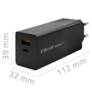 Stenová nabíjačka Qoltec 52382 Čierna 100 W (1 kusov)