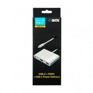 USB rozbočovač Ibox IUH3CFT1 Biela Striebristý