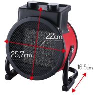 Prenosný termoventilátor Adler CR 7743 Červená 2400 W