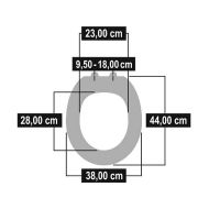 Cornat KSTASC00 Taro Duroplast WC Sedadlo Softclose 95-180mm