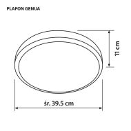 Stropné svetlo Activejet AJE-GENUA Biela 12 W 36 W