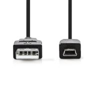 Nedis CCGT60300BK10 kábel USB 2.0 A samec – mini 5-kolíkový samec 1,0 M čierny