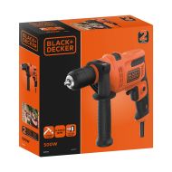 Sada vŕtačka a príslušenstvo Black & Decker BEH200-QS 500 W 230 V 230-240 V