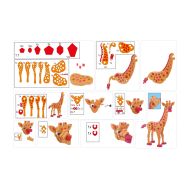 Toi-Toys 3D puzzle Žirafa Junior 31,5 cm penová oranžová 104-dielna