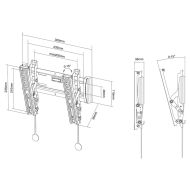 Držiak na televíziu Neomounts NM-W125BLACK 10" 40" 20 kg