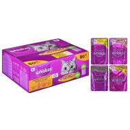 Krmivo pre mačky Whiskas Jelly Kurča Páv Kačica Vtáky 80 x 85 g