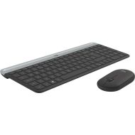 Klávesnica a myš Logitech MK470 Qwertz Nemčina Čierna Oceľ