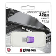 USB flash disk Kingston microDuo 3C Fialová Oceľ 256 GB (1 kusov)