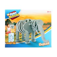 Hračky 3D puzzle Elephant Junior 31,5 cm penová šedá 75 dielov