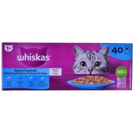 Snack for Cats Whiskas 40 x 85 g Lososová Tuniak Ryby Treska