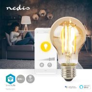 Nedis WIFILRF10A60 Smartlife LED žiarovka Wi-Fi E27 806 Lm 7 W teplé biele sklo Android™ / iOS Hrušk