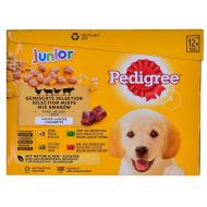 Mokré jedlo Pedigree unior Selection Kurča Teľacie mäso Baránok Vtáky 100 g 12 x 100 g