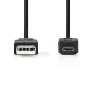 Nedis CCGT60500BK20 kábel USB 2.0 A samec – Micro B samec 2,0 M čierny