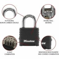 Kombinačný zámok Master Lock M178EURD Oceľ Zinok Čierna